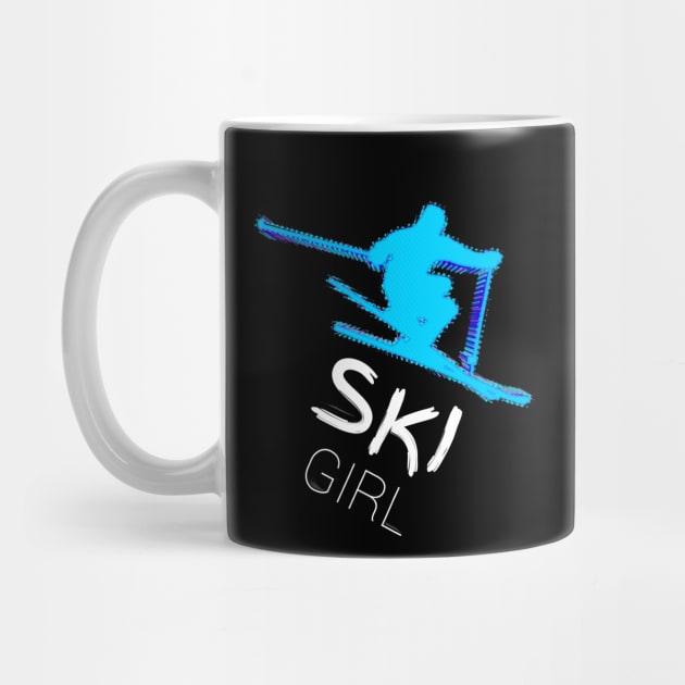 Ski Girl - Alpine Ski - 2022 Olympic Winter Sports Lover -  Snowboarding - Graphic Typography Saying by MaystarUniverse